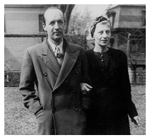 Владимир Набоков и его жена Вера, в Wellesley, 1944